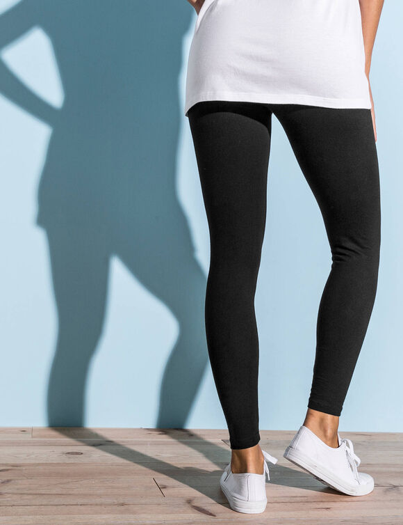 Legging uni maille jersey (noir)