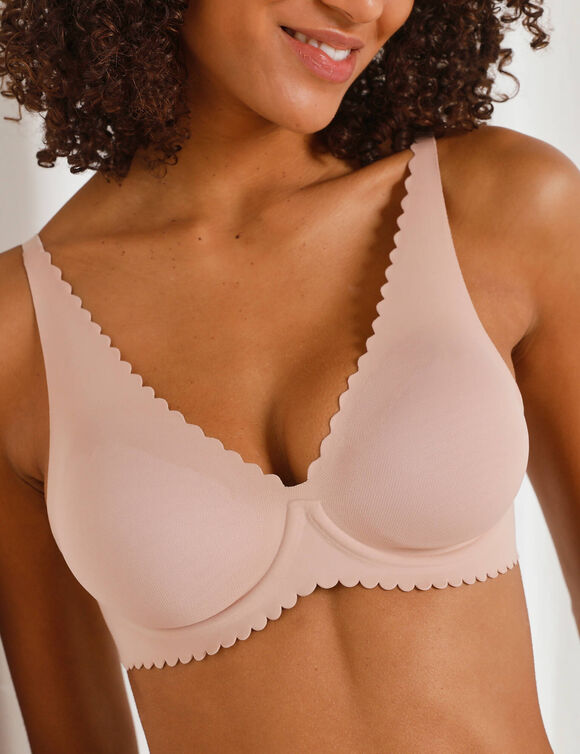 Onzichtbare beha in microvezel Body Touch - met flexibele beugels (huidkleur)