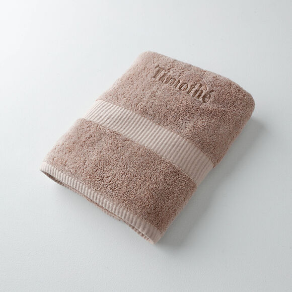 Collection serviettes de bain 640 g/m2 personnalisables confort extra moelleux (noisette)