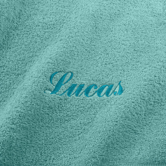 Collection serviettes de bain personnalisables confort moelleux (vert d'eau)