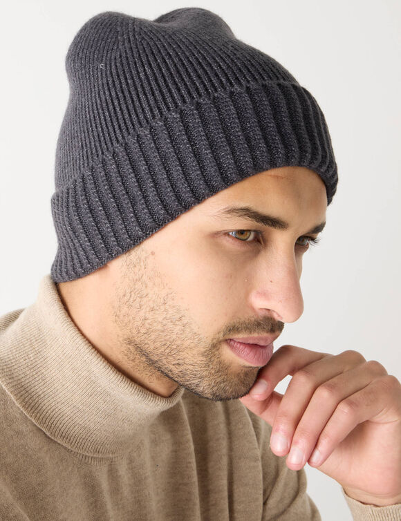 Muts gevoerd met fleecetricot (grijs)