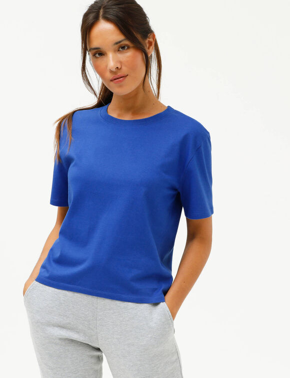 T-shirt met korte mouwen (blauw)