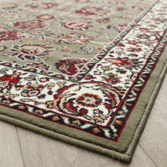 Tapis rectangulaire motifs perse (vert)