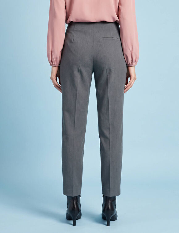 Pantalon cigarette uni, Sp&eacute;cial Petites (gris)