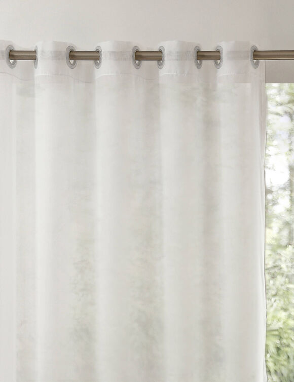 Panneau voile uni finition œillets (blanc)