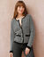 Cardigan maille jacquard bicolore (noir / écru)
