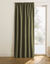 Rideau occultant et isolant finition galon fronceur (kaki)