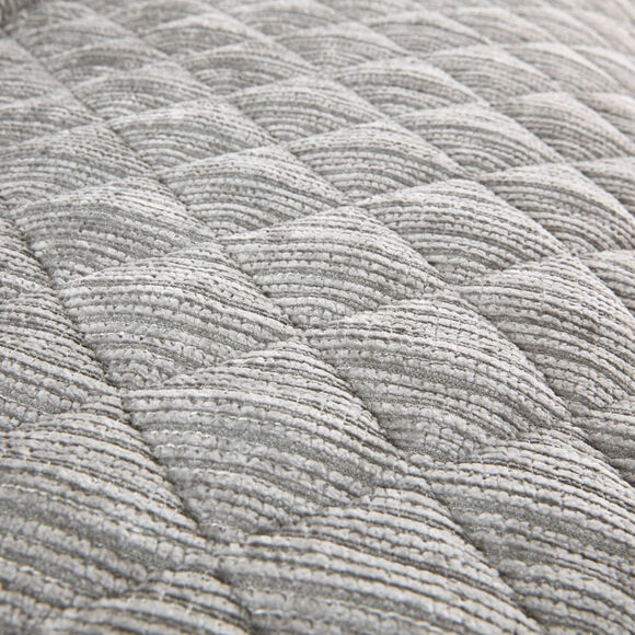 Prot&egrave;ge-salon chenille matelass&eacute;e antiglisse (gris)