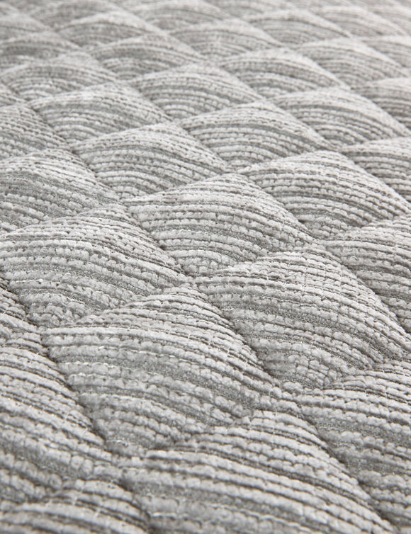 Prot&egrave;ge-salon chenille matelass&eacute;e antiglisse (gris)