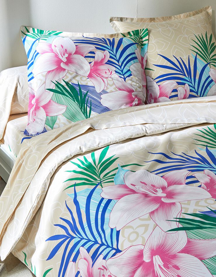 Linge de lit Hawaï en coton (sable)