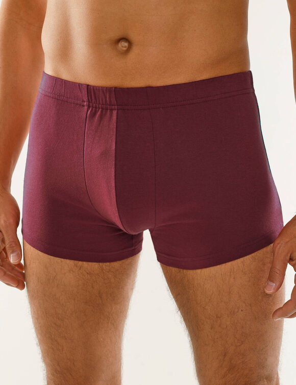 Boxer 100% coton - lot de 4 (vert + rouge + gris)