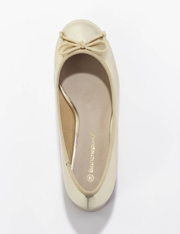 Ballerines petit talon (dor&eacute;)