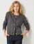 Gilet boutonné maille fantaisie (antraciet)