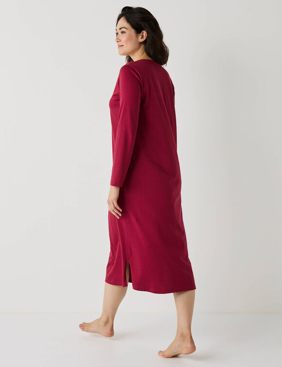 Chemise de nuit longue longues motif «koala» (cerise)