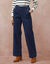Ruime jeans met knooppandeffect (stone)