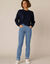 Rechte 'ultracomfortabele' jeans met elastische taille (DARK BLEACHED)
