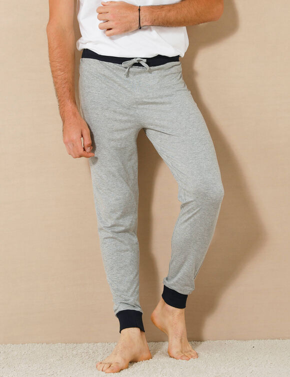 Pyjamabroek met rechte pijpen - set van 2 (grijs + marine)