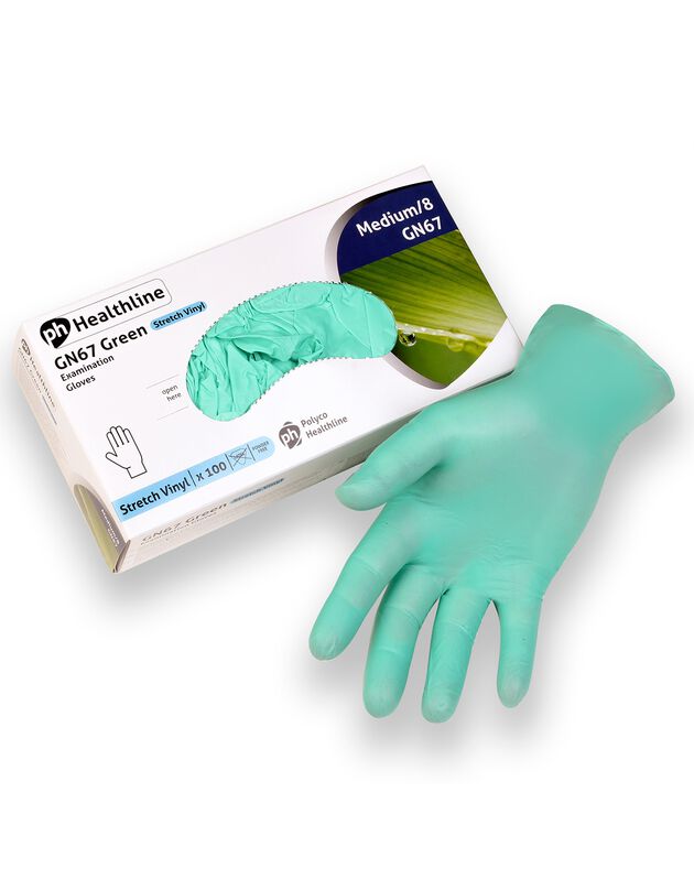 Synthetische handschoenen Aloé Vera - doos van 100 (groen)