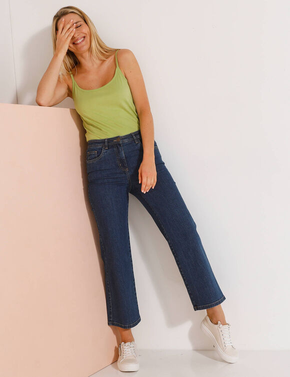 D&eacute;bardeur fines bretelles uni coton biologique(**) (vert tilleul)