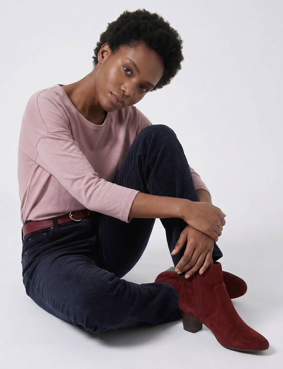 T-shirt volume loose manches 3/4 (rose parm&eacute;)