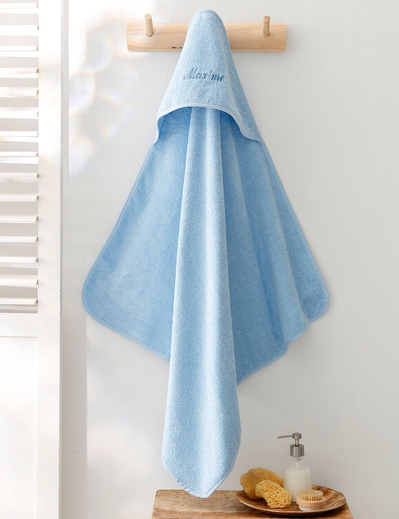 Cape de bain b&eacute;b&eacute; personnalis&eacute;e (bleuet)