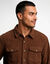 Chemise boutonn&eacute;e en velours c&ocirc;tel&eacute; (marron clair)
