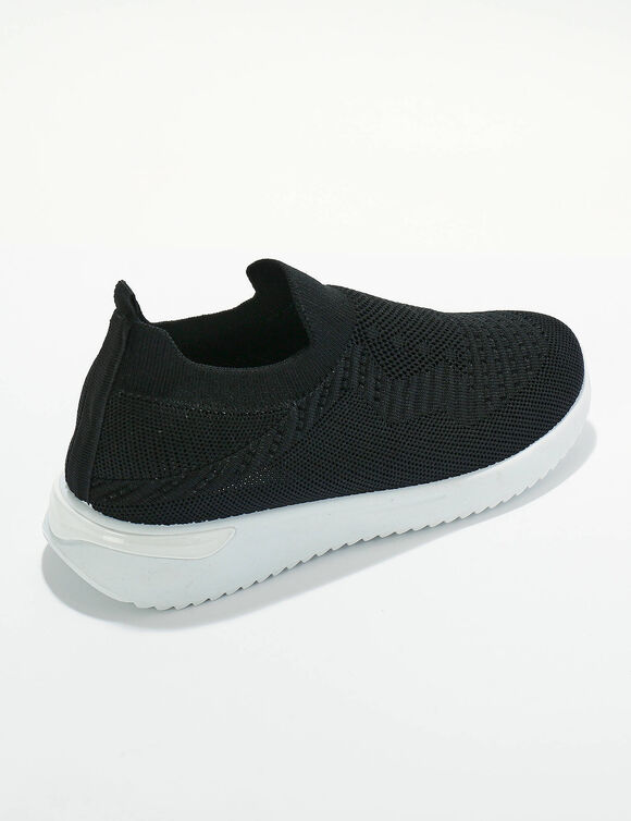 Lichte sneakers in meshtextiel, makkelijk aan te trekken (zwart)