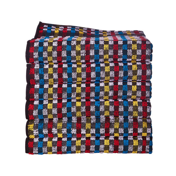 Essuie-mains éponge fond noir - lots (noir)