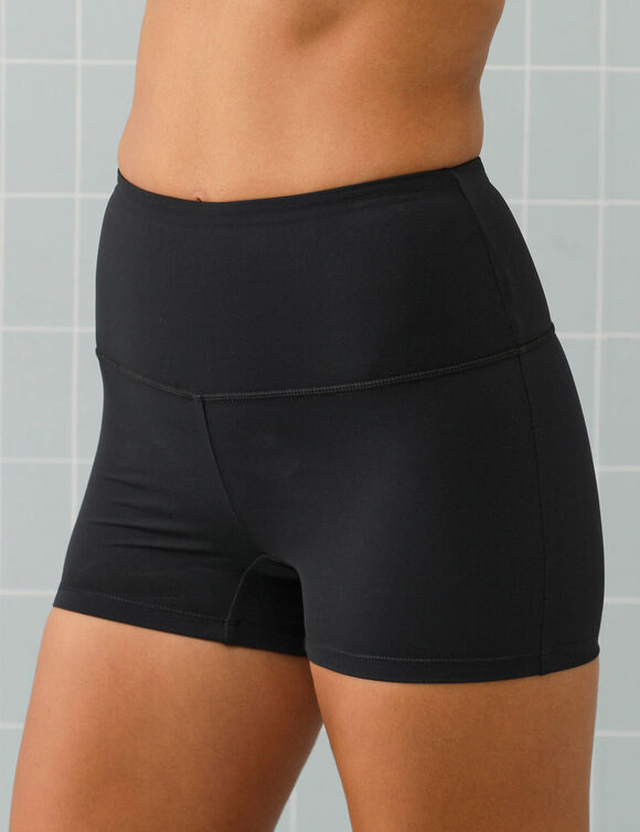 Short de bain uni gainant Ilaya (noir)