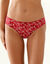 Katoenen midislip met "panter" print - Set van 4 (rood)