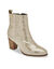 Leren boots met elastieken in luipaardstijl (goudkleurig)