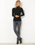 Jegging in denim met elastische taille, grote lengte (donkergrijs)