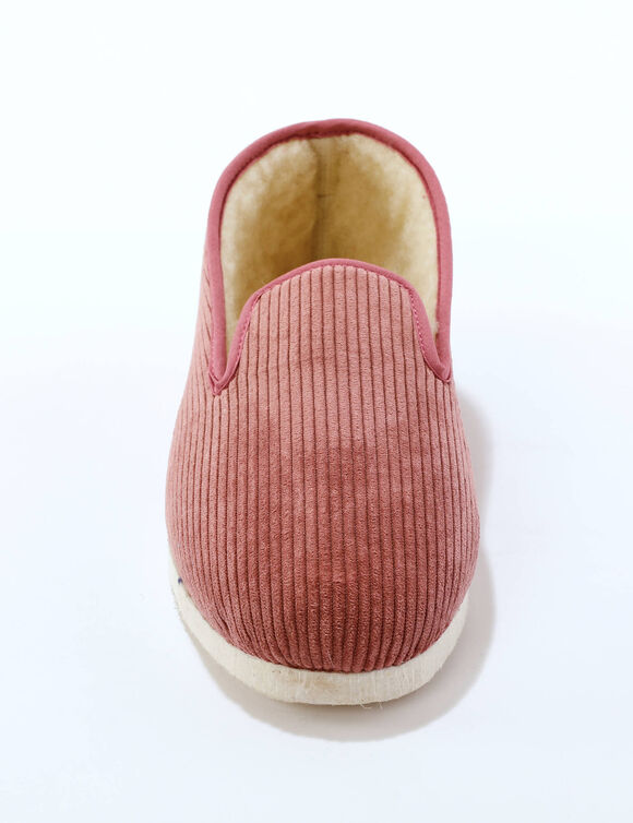 Charentaises velours fourrées laine (roze)