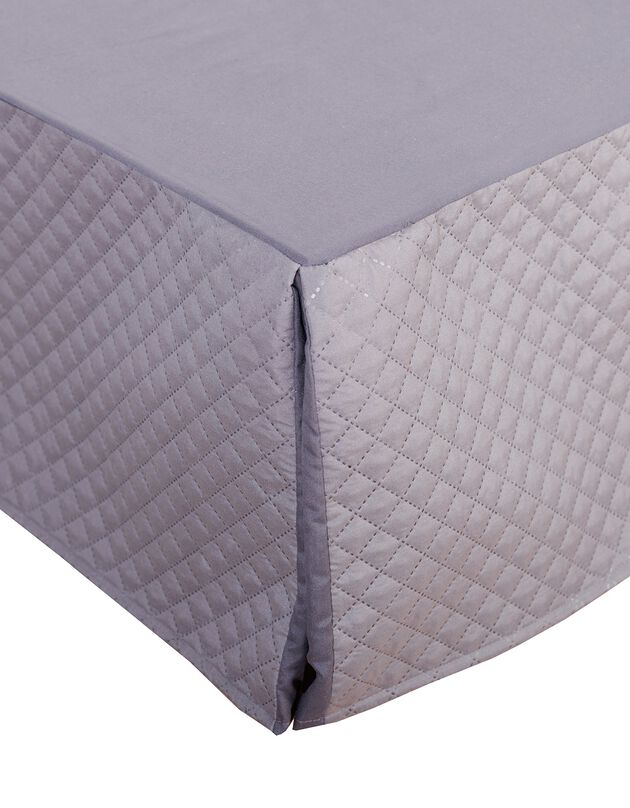 Cache-sommier intégral motif petit losange volant droit (gris anthracite)
