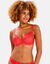 Narcisse-beha met geborduurde tule - met beugels (rood)
