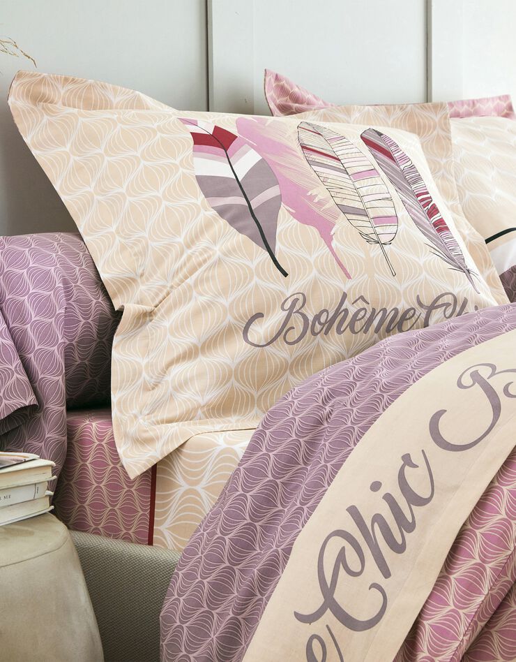 Bedlinnen Bohemia in katoen met 'Bohème Chic' print, roze Bedlinnen Bohemia in katoen met 'Bohème Chic' print, roze, hi-res image number 5