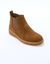 Boots semelle compens&eacute;e, &eacute;lastiqu&eacute;s c&ocirc;t&eacute;s (caramel)