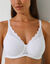Soutien-gorge embo&icirc;tant maille et dentelle "Amourette"- avec armatures (blanc)