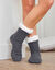 Chaussons-chaussettes torsadés antidérapants (gris)