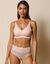 Soutien-gorge moulé invisible microfibre et dentelle - sans armatures (poudre)