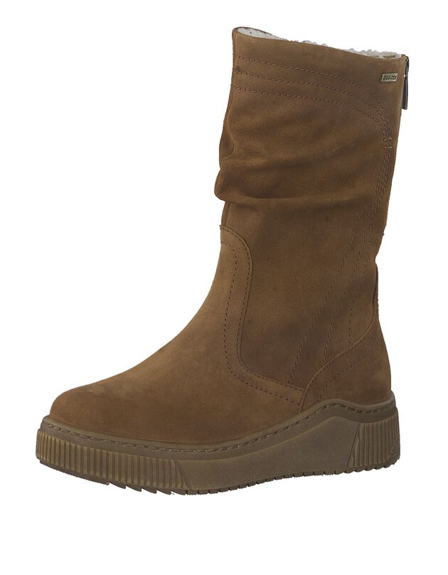 Bottes nubuck grand confort - cognac (marron)