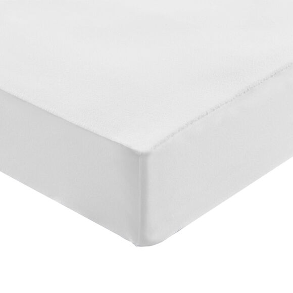 Prot&egrave;ge-matelas "sandwich" molleton imperm&eacute;able (blanc)