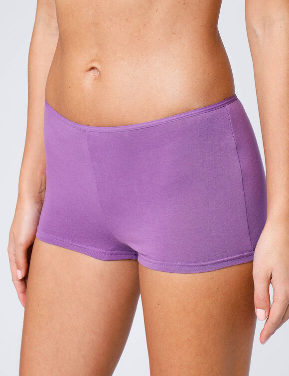 Boxer en coton extensible uni &ndash; Lot de 10  (vifs)