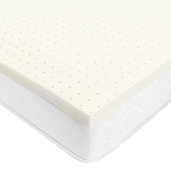 Geventileerde topdekmatras in latex (wit)