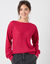 Pull col bateau, maille anglaise toucher doux (framboise)