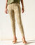Bedrukte legging, elastische taille (kaki / beige)