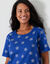 Pyjama court imprim&eacute; &eacute;toiles (bleu dur)