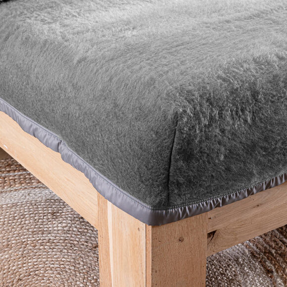 Couverture bicolore Courtelle® mi-housse 420 g/m² (gris foncé)