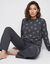 Pyjama imprim&eacute; "&eacute;toiles" pantalon, molleton doubl&eacute; polaire (gris anthracite)