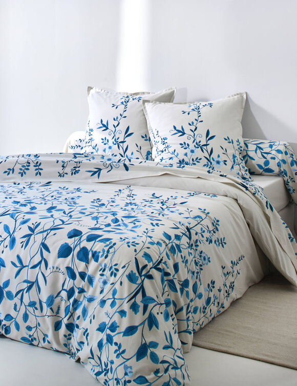 Linge de lit M&eacute;lodie imprim&eacute; - flanelle 150 gr/cm&sup2; (bleu)